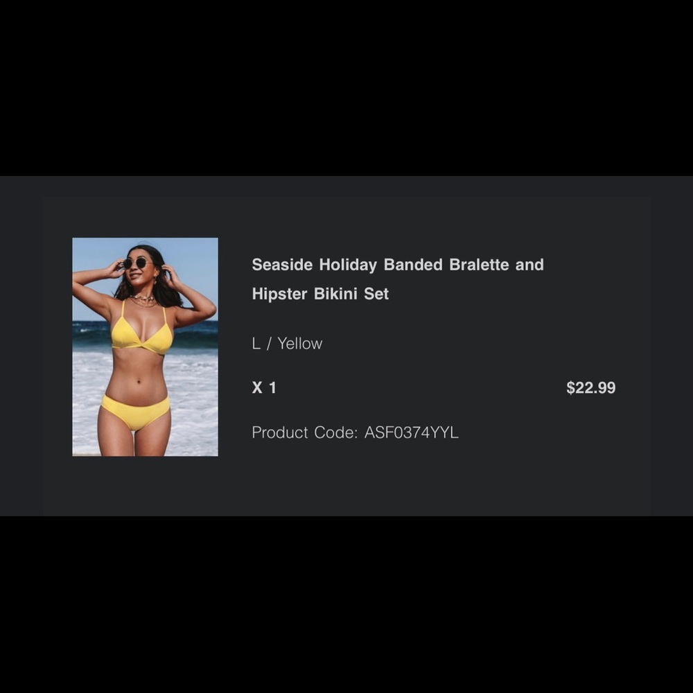Cupshe large yellow bikini